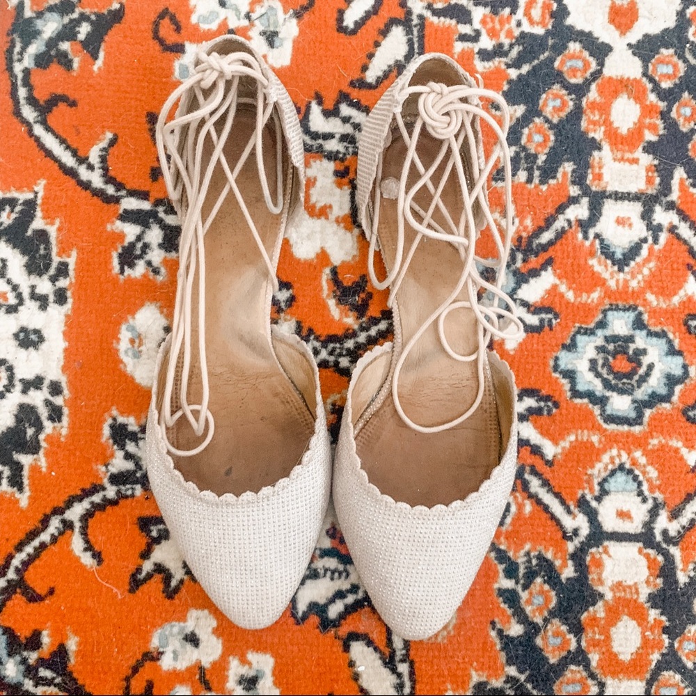 Jack Rogers Lace Up Sparkle Flats